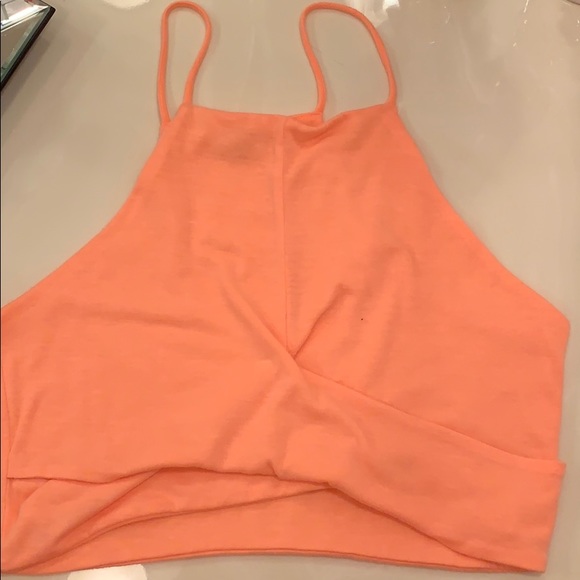 Charlotte Russe peach crop top - Picture 1 of 3